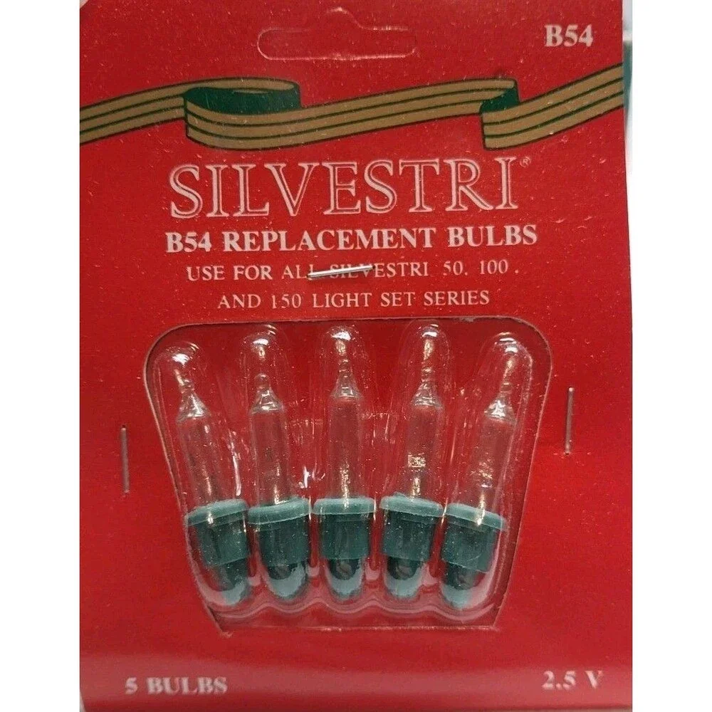 Silvestri Replacement Bulbs 2.5 Volt Clear Pack Of 5 Vintage Christmas Light